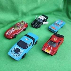 DIECAST VINTAGE CARS LOT OF FIVE (RARES) BLACK WIDOW - LAMBORGINI